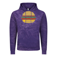 Cloud Purple vintage burger print Vintage Hoodie - linhVisuals
