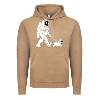 Vintage Coffee walking the dog astronaut Vintage Hoodie - linhVisuals