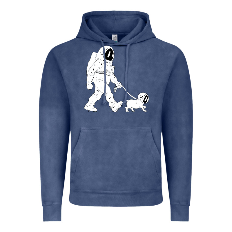 Walking The Dog Astronaut Vintage Hoodie by linhVisuals | Teevron
