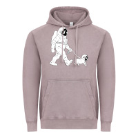 Vintage Zinc walking the dog astronaut Vintage Hoodie - linhVisuals