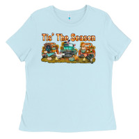 Baby Blue thanksgiving tis' the season with trucks bbs Ladies Tee - BundleAndBundleShop