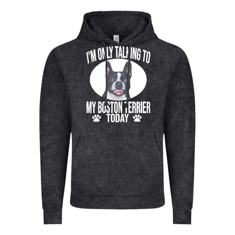 Boston Terrier T  Shirtfunny Boston Terrier Dog Gift I M Only Talking Vintage Hoodie by linhVisuals | Teevron