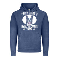 Vintage Denim boston terrier t  shirtfunny boston terrier dog gift i m only talking Vintage Hoodie - linhVisuals