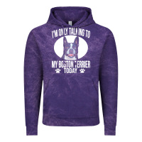 Cloud Purple boston terrier t  shirtfunny boston terrier dog gift i m only talking Vintage Hoodie - linhVisuals