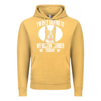 Vintage Mustard boston terrier t  shirtfunny boston terrier dog gift i m only talking Vintage Hoodie - linhVisuals