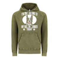 Vintage Olive boston terrier t  shirtfunny boston terrier dog gift i m only talking Vintage Hoodie - linhVisuals
