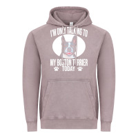 Vintage Zinc boston terrier t  shirtfunny boston terrier dog gift i m only talking Vintage Hoodie - linhVisuals