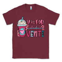 Burgundy v is for valentine venti coffee cup Classic Tee - OliviaCreatesArt