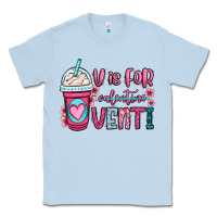 Dusty Blue v is for valentine venti coffee cup Classic Tee - OliviaCreatesArt