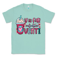 Seafoam v is for valentine venti coffee cup Classic Tee - OliviaCreatesArt