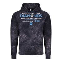 Cloud Black whoever said that diamonds are a girls best friend never owned a dog Vintage Hoodie - linhVisuals