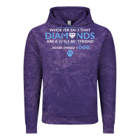 Cloud Purple whoever said that diamonds are a girls best friend never owned a dog Vintage Hoodie - linhVisuals
