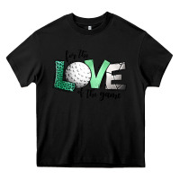 Black for the love of the game golf Heavy Core Tee - Jasminsmagicworld