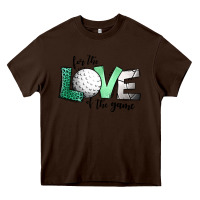 Chocolate Brown for the love of the game golf Heavy Core Tee - Jasminsmagicworld