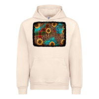Sandshell christmas sunflowers and buffalo plaid background Urban Hoodie - Jasminsmagicworld