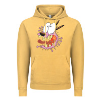 Vintage Mustard courage the cowardly dog Vintage Hoodie - linhVisuals