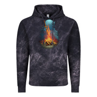 Cloud Black Souls Bonfire Vintage Hoodie - linhVisuals