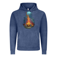 Vintage Denim Souls Bonfire Vintage Hoodie - linhVisuals