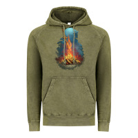 Vintage Olive Souls Bonfire Vintage Hoodie - linhVisuals