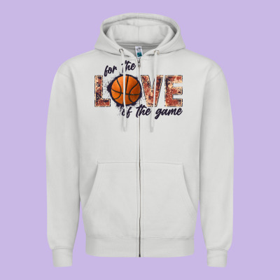 Basketball Love Of The Game Zipper Hoodie Designed By Jahusdesignshop