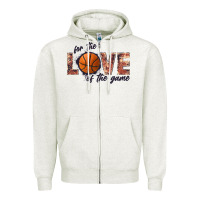 Oatmeal Heather basketball love of the game Zipper Hoodie - JahusDesignShop