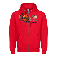 Red basketball love of the game Zipper Hoodie - JahusDesignShop