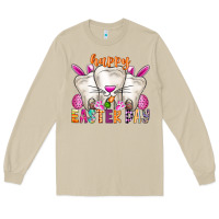 Mushroom Happy Easter Long Sleeve Tee - CowhideDigitalArt