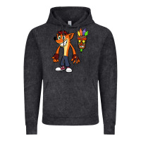 Vintage Black CRASH BANDICOOT Vintage Hoodie - linhVisuals