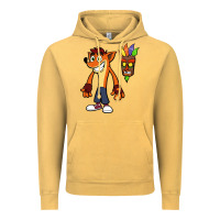 Vintage Mustard CRASH BANDICOOT Vintage Hoodie - linhVisuals