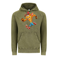 Vintage Olive CRASH BANDICOOT Vintage Hoodie - linhVisuals