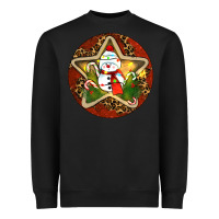 Black Snowman Christmas Heavyweight Sweatshirt - RanaPortraitStore