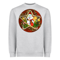 Heather Grey Snowman Christmas Heavyweight Sweatshirt - RanaPortraitStore