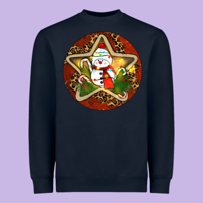 Snowman Christmas Heavyweight Sweatshirt Designed By Ranaportraitstore