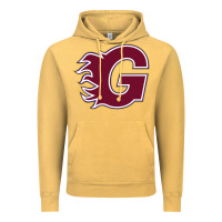 Vintage Mustard guildford flames Vintage Hoodie - linhVisuals