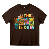Chocolate Brown The hunt is on Easter Day Heavy Core Tee - CowGirlArtShop