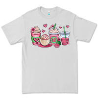 Dove Grey valentines day coffee cups Premium Tee - OliviaCreatesArt