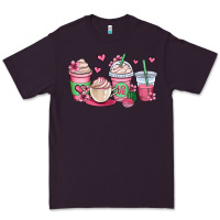 Plum valentines day coffee cups Premium Tee - OliviaCreatesArt