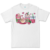 White valentines day coffee cups Premium Tee - OliviaCreatesArt