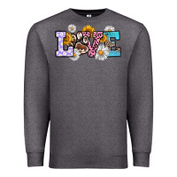 Charcoal Heather dog paw love Premium Sweatshirt - RanaPortraitStore