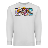 Dove Grey dog paw love Premium Sweatshirt - RanaPortraitStore