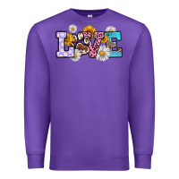 Purple dog paw love Premium Sweatshirt - RanaPortraitStore