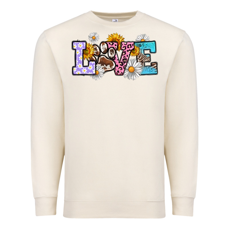 Dog Paw Love Premium Sweatshirt by RanaPortraitStore | Teevron