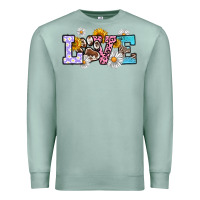 Seafoam dog paw love Premium Sweatshirt - RanaPortraitStore