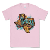 Bubblegum Pink leopard cowhide sunflower texas map Classic Tee - Artiststas