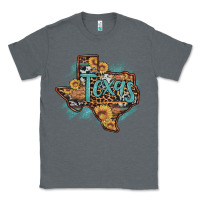 Charcoal Heather leopard cowhide sunflower texas map Classic Tee - Artiststas