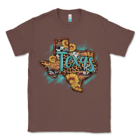 Chestnut leopard cowhide sunflower texas map Classic Tee - Artiststas