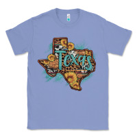 Colony Blue leopard cowhide sunflower texas map Classic Tee - Artiststas