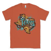 Copper leopard cowhide sunflower texas map Classic Tee - Artiststas