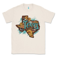 Natural leopard cowhide sunflower texas map Classic Tee - Artiststas