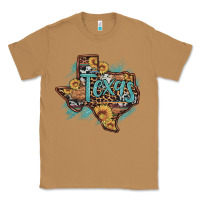 Toasted Coconut leopard cowhide sunflower texas map Classic Tee - Artiststas